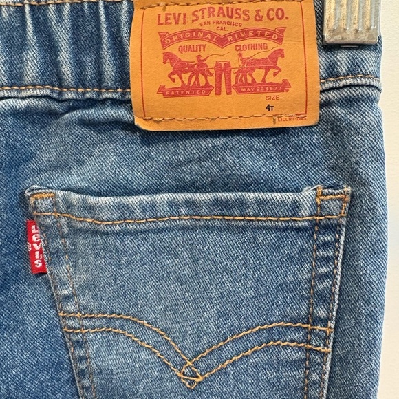 Levi’s Kids Unisex Elastic Waist Pull On Jeans | Size 4T - Picture 5 of 7